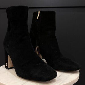 Sam Edelman Fawn Black Suede Ankle Booties 8.5
